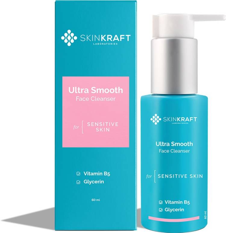 Skinkraft Ultra Smooth Face Cleanser - Face Wash For Sensitive Skin Price in India
