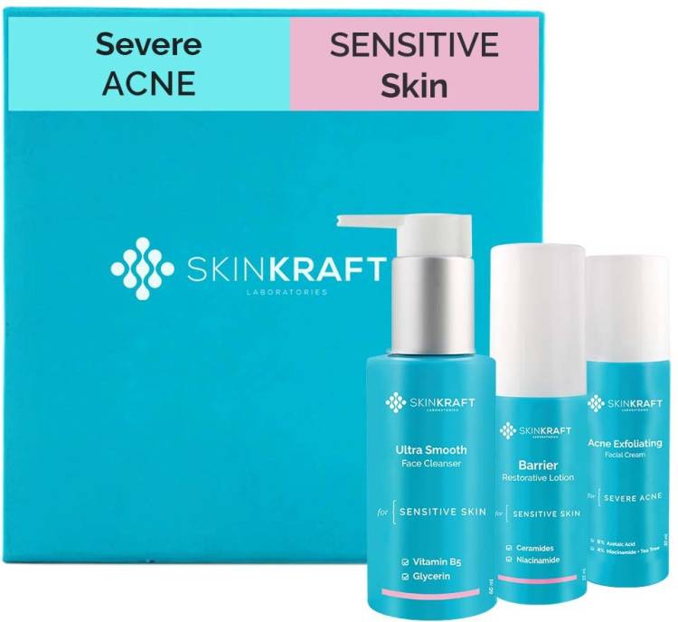 Skinkraft Severe Acne Kit For Sensitive Skin Price in India