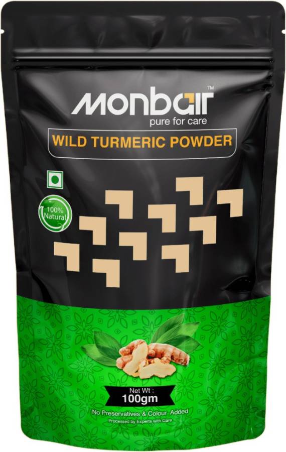 MONBAIR Wild turmeric powder | Kasturi turmeric | kasturi haldi powder 100 g Pack of 1 Price in India