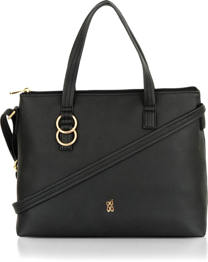 Women Black Satchel - Extra Spacious Price in India