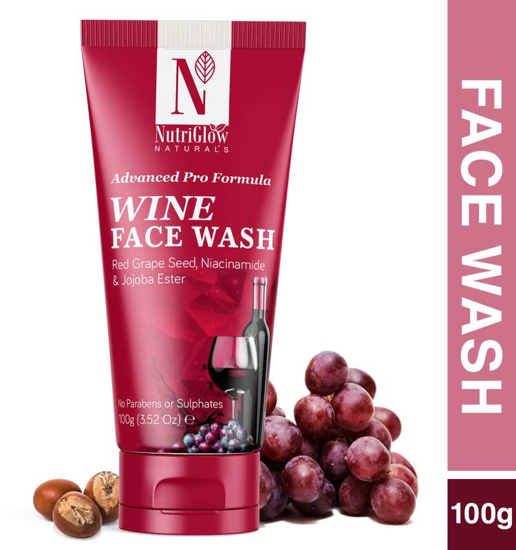 NutriGlow NATURAL'S Advanced Pro Formula Wine  for Daily Use, Deep Cleansing-Niacinamide Face Wash Price in India