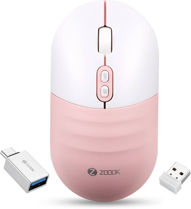 Zoook Jaguar / Rechargeable / 3 Adj. DPI / AutoShut / with Type C Converter Wireless Optical Mouse