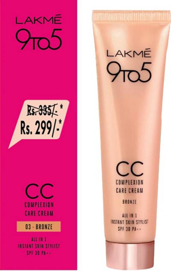 Lakmé 9 to 5 Complexion Care Face Cream - Bronze Foundation Price in India