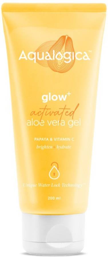 Aqualogica Glow+ Activated Aloe Vera Gel for Nourished Skin & Hair with Papaya & Vitamin C Price in India