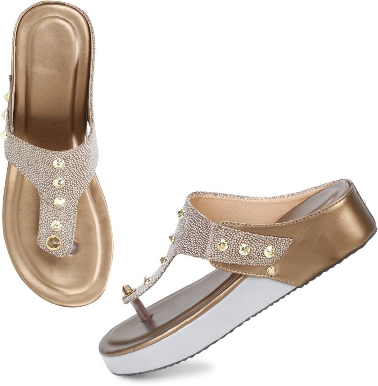 Women Brown Flats Sandal Price in India