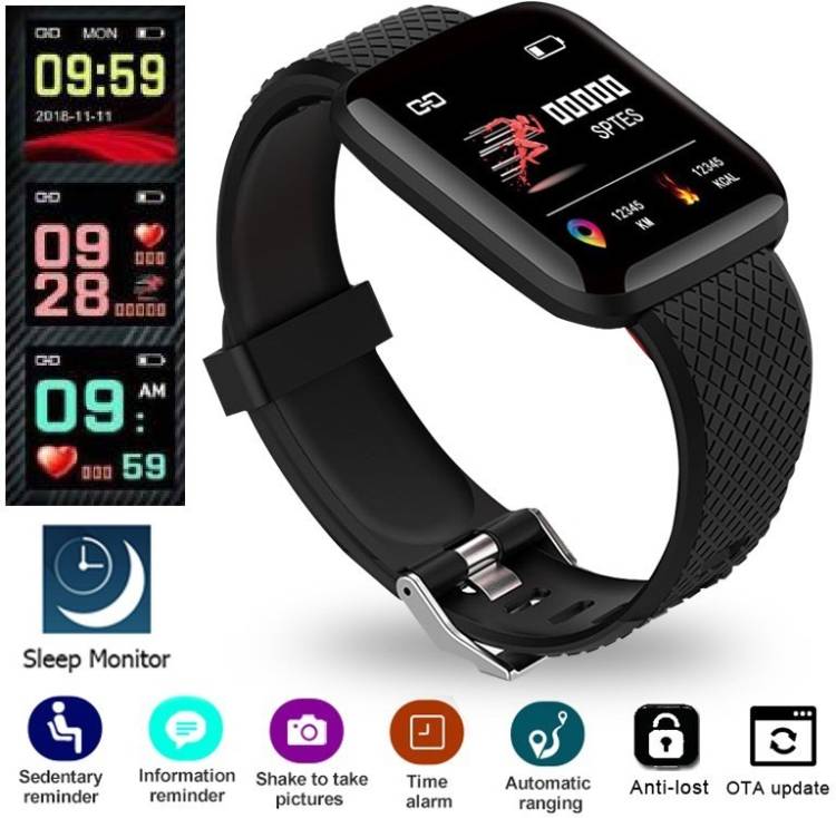 Ykarn Trades O290_ID116 _ID116 Plus Pedo meter, Fitness Tracker Multi Feature Bluetooth Smartwatch Price in India