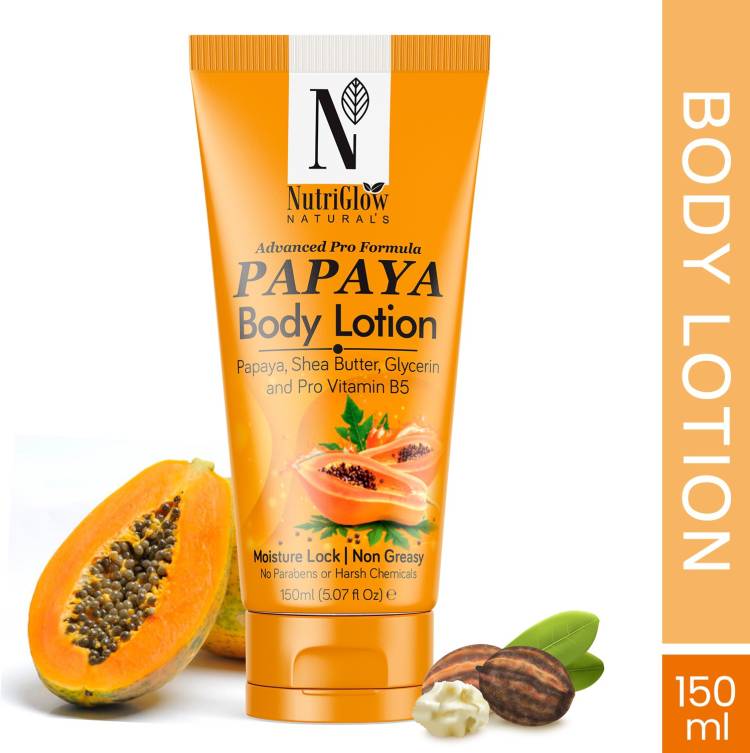 NutriGlow NATURAL'S Advanced Pro Formula Papaya Body Lotion for Daily Use, Hydration, Moisture Lock Price in India