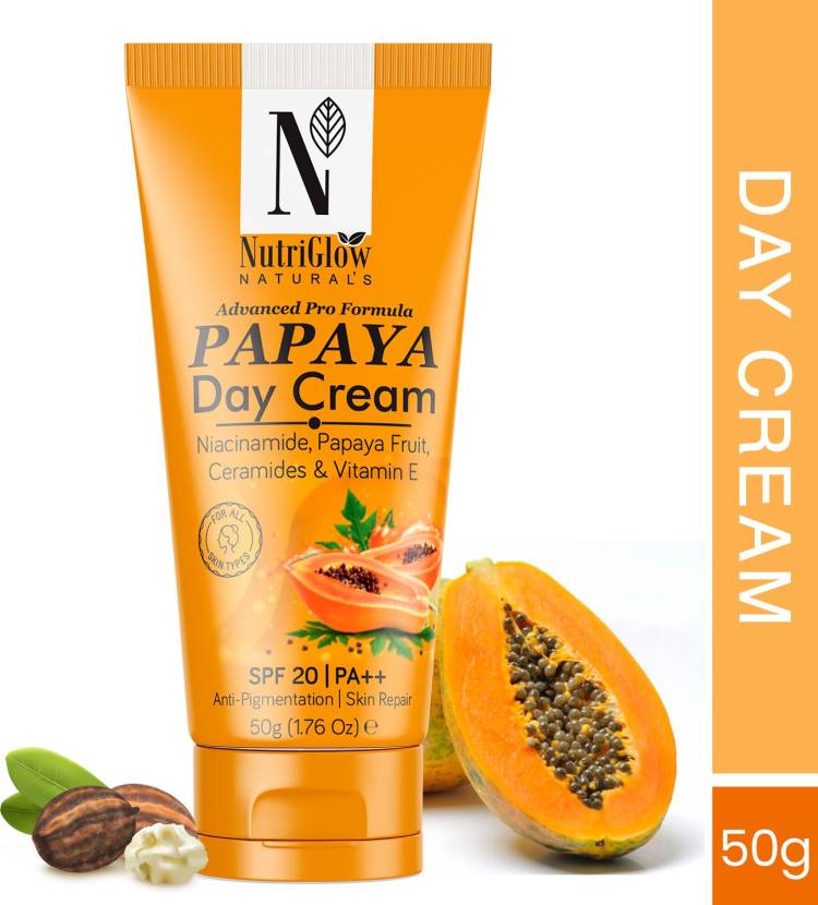 NutriGlow NATURAL'S Advanced Pro Formula Papaya Day Cream SPF 20 PA++, Brightening with Niacinamide Price in India