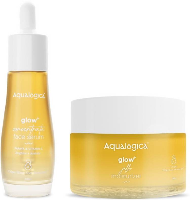 Aqualogica Glow+ Own The Glow Duo - Face Serum 30ml and Gel Moisturizer 50g Price in India