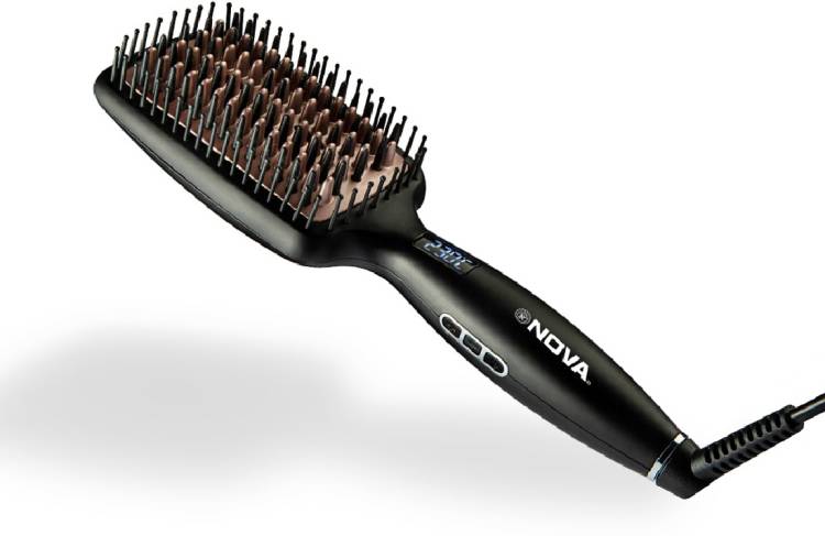 NOVA NHS 904 Heated Straightening Smoothing Brush Hair Straightener Price in India