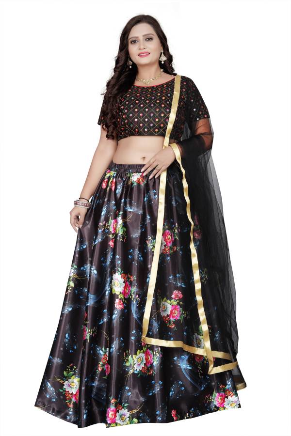 Digital Print Semi Stitched Lehenga Choli Price in India