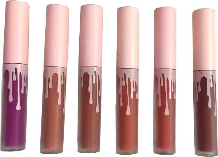 LUV-LI IMPORTED FULL DAY STAY MATTE LIQUID PACK OF 6 MULTI COLOR LIPGLOSS Price in India