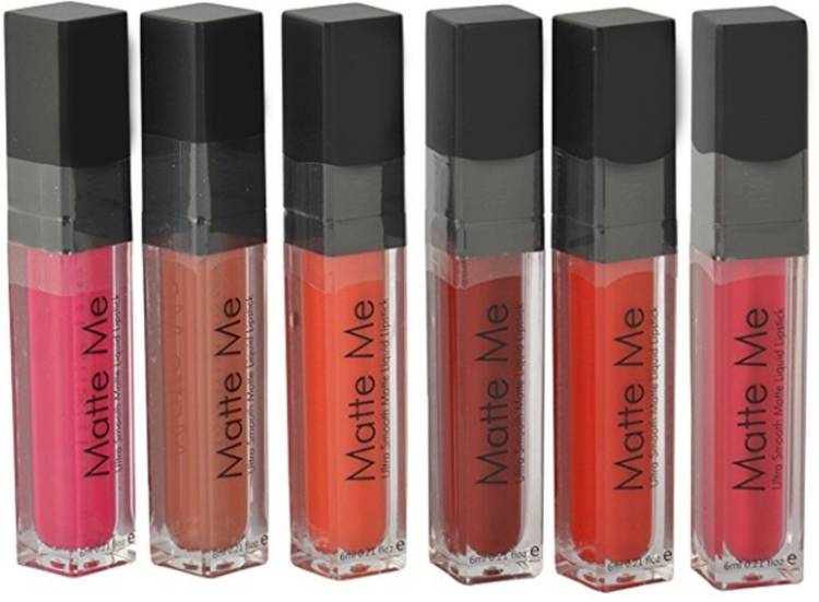 LUV-LI FULL DAY STAY MATTE ME COLLECTION OF 6 MULTI COLOR LIPGLOSS Price in India