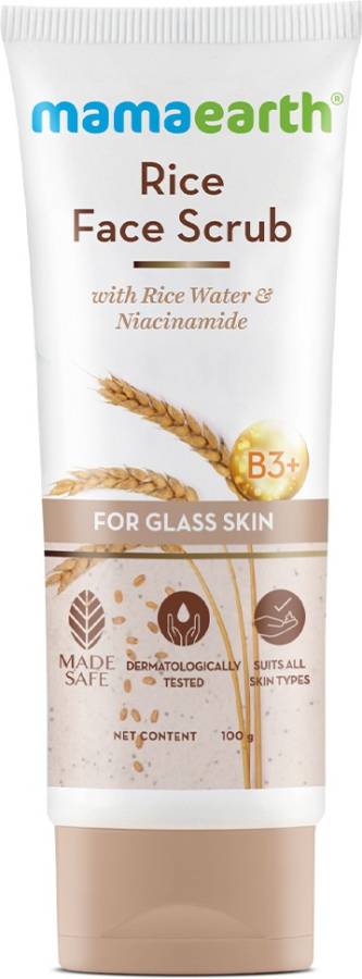 MamaEarth Rice Face Scrub for Glowing Skin, With Rice Water & Niacinamide for Glass Skin Scrub Price in India