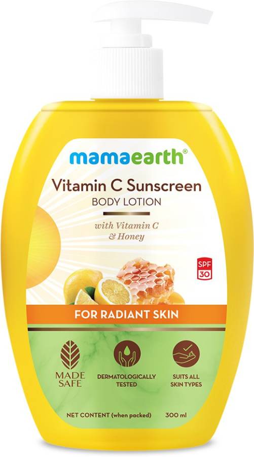 MamaEarth Vitamin C Sunscreen Body Lotion SPF 30 with Vitamin C & Honey for Radiant Skin - SPF 30 Price in India