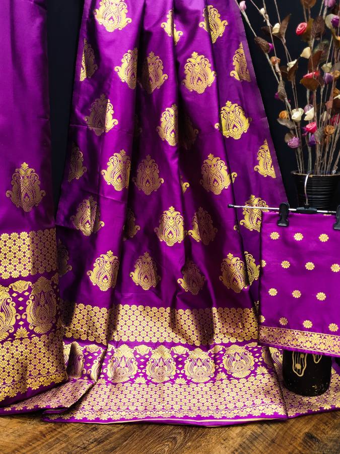 Woven Mekhela Chador Silk Blend Saree Price in India
