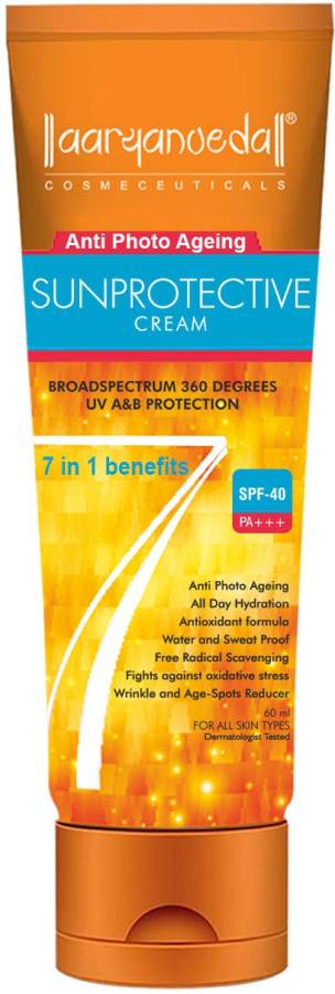 Aryanveda Sunprotective Sunscreen UVB + UVA & Water Proof For Men & Women SPF 40 PA+++ - SPF 40 PA+++ Price in India