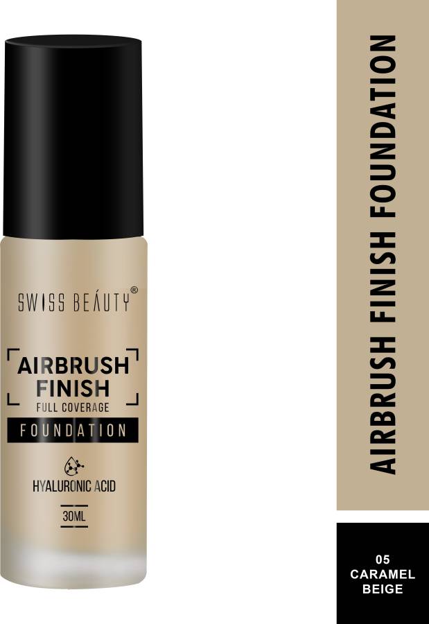 SWISS BEAUTY Airbrush Finish Full Coverage Foundation - (Caramel Beige, 30ml) Foundation Price in India
