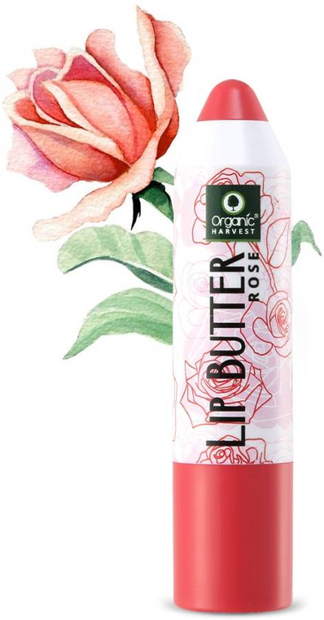Organic Harvest Rose Lip Butter | Lip Balm for Girls | Lip Care For Dark Lips | Paraben & Sulphate Free | Colored Lip Balm for Dry & Chapped Lips Rose Price in India