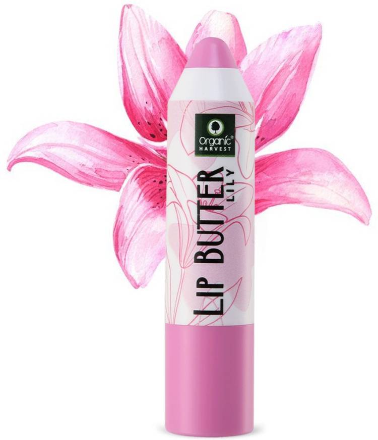 Organic Harvest Lily Lip Butter Enriched With Vitamin E & Benefits Of Mango Butter, For Dark Lips to Lighten, Lip Care for Dry & Chapped Lips, 100% Organic, Paraben & Sulphate Free For Girls & Women Lily Price in India