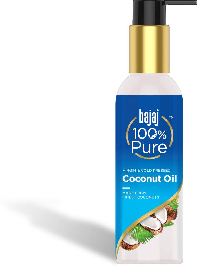 Bajaj 100% Pure Coconut Oil | Virgin & Cold Pressed |Repairs damaged Hair & Moisturizes Skin Hair Oil Price in India