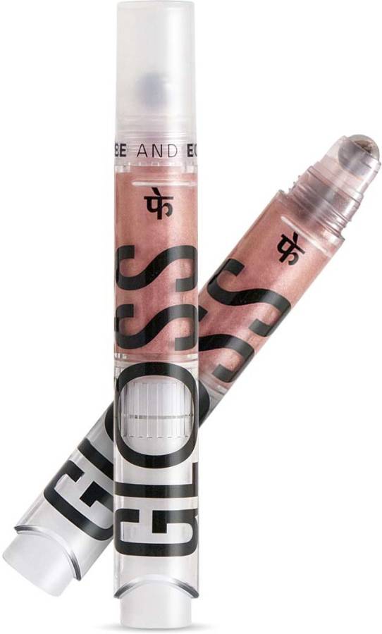 FAE Beauty Rose Gold Lip Gloss- With Clickable Roller Ball Pen|Hydrating (Emerging) Price in India