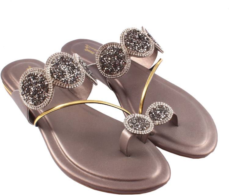 Women Grey Flats Sandal Price in India