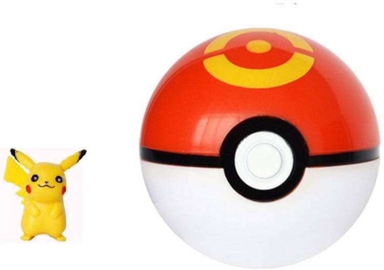 Delite Fun Play New Super POKEMON Poke Ball with MIni Pikachu Toy Figure inside