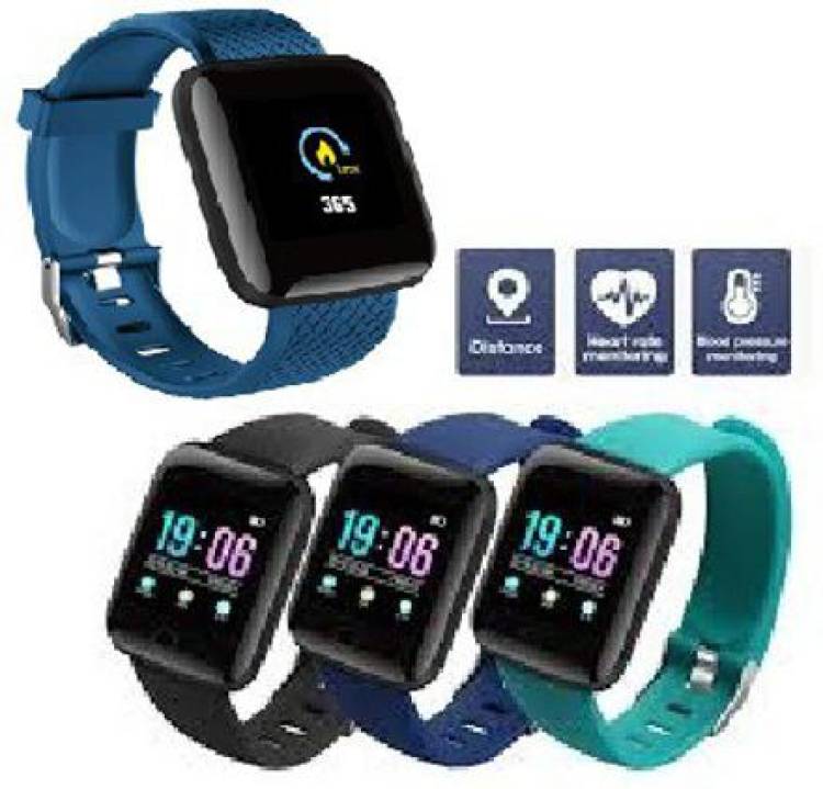 Ykarn Trades AQ200/ID116 ULTRA FITNESS TRACKER MULTI FACES SMART WATCH BLACK(PACK OF 1) Smartwatch Price in India
