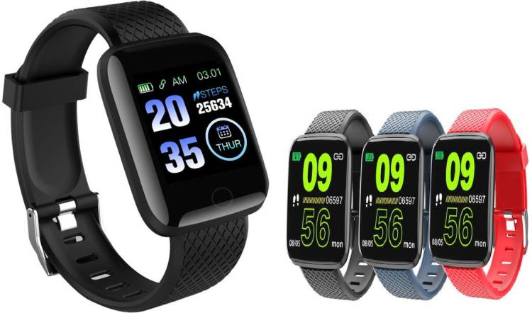 Bymaya JQ8-ID116 PLUS HEART RATE MULTI FACES SMART WATCH BLACK(PACK OF 1) Smartwatch Price in India