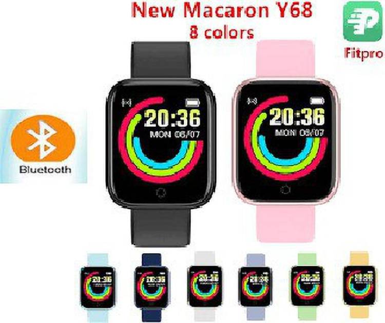 Y2H Enterprises RA318/ Y68 PRO HEART RATE STEP COUNT SMART WATCH BLACK(PACK OF 1) Smartwatch Price in India