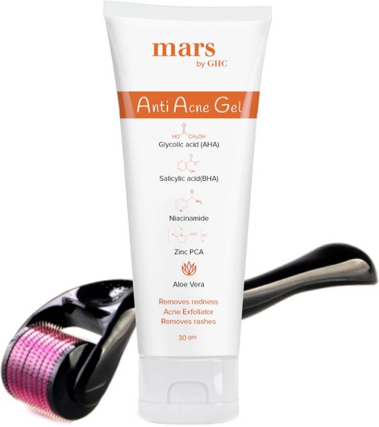 mars by GHC Anti Acne Gel | Salicylic Acid, Niacinnamide and Derma Roller For Nourishment Price in India
