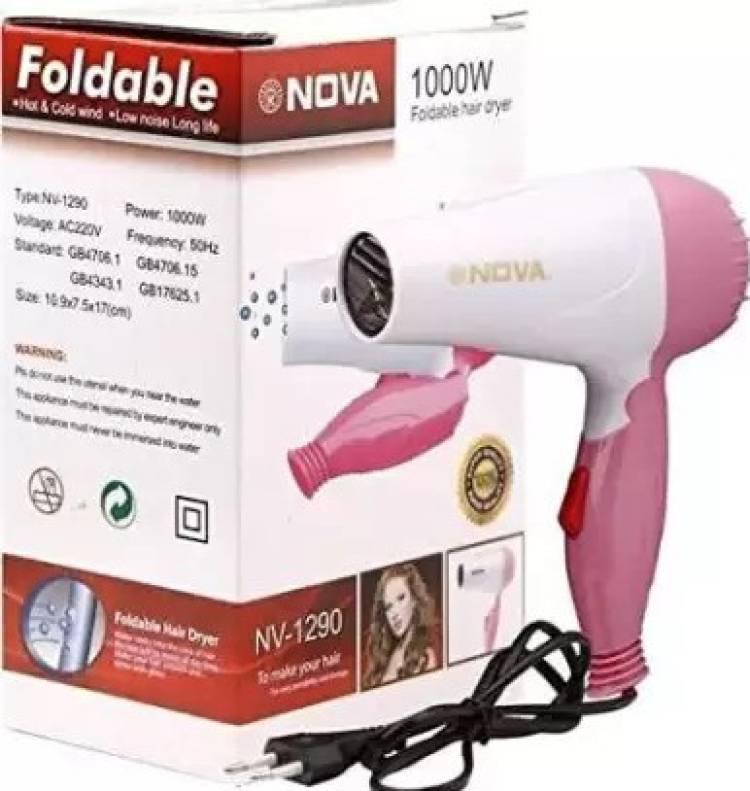 Urja Enteprise NOVA (NV-1290) Professional Electric Foldable Hair Dryer With 2 Speed Control Hair Dryer Price in India