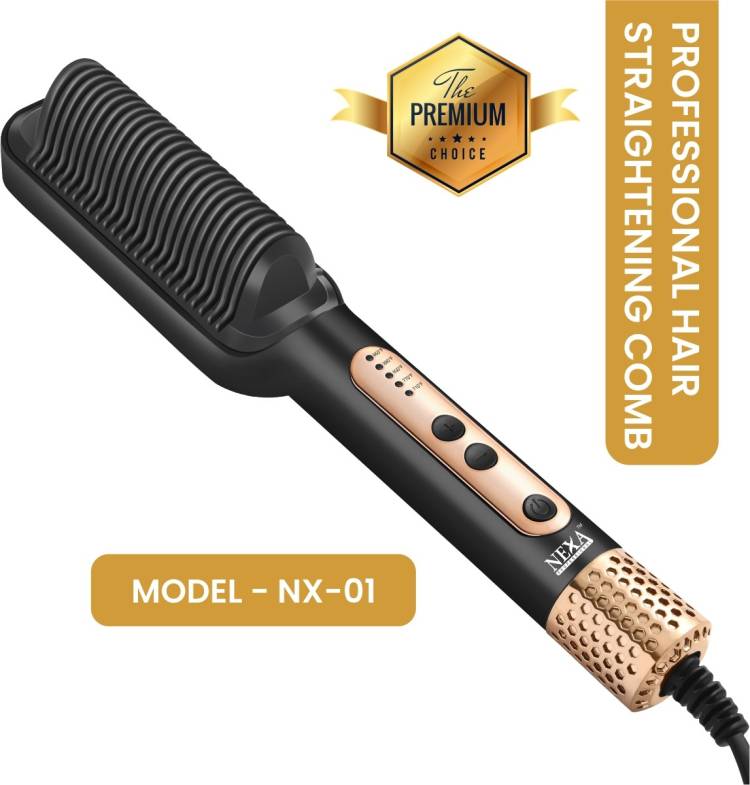 NEXA PROFESSIONAL Professional Hair Straighting Comb For Women, Hair Straightener (Black) NX-01 Hair Straightener Price in India