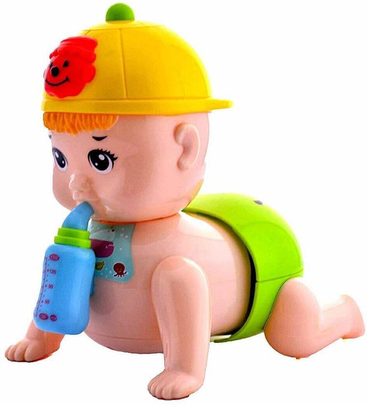 Vibgyor Products usical Baby Crawling Toy with Bottle (Multicolor)