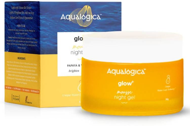 Aqualogica Glow+ Mousse Night Gel for Bright Plump Skin with Papaya & Vitamin C Price in India