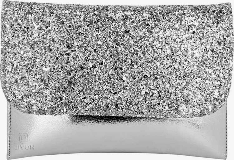 Casual, Party Silver  Clutch Price in India