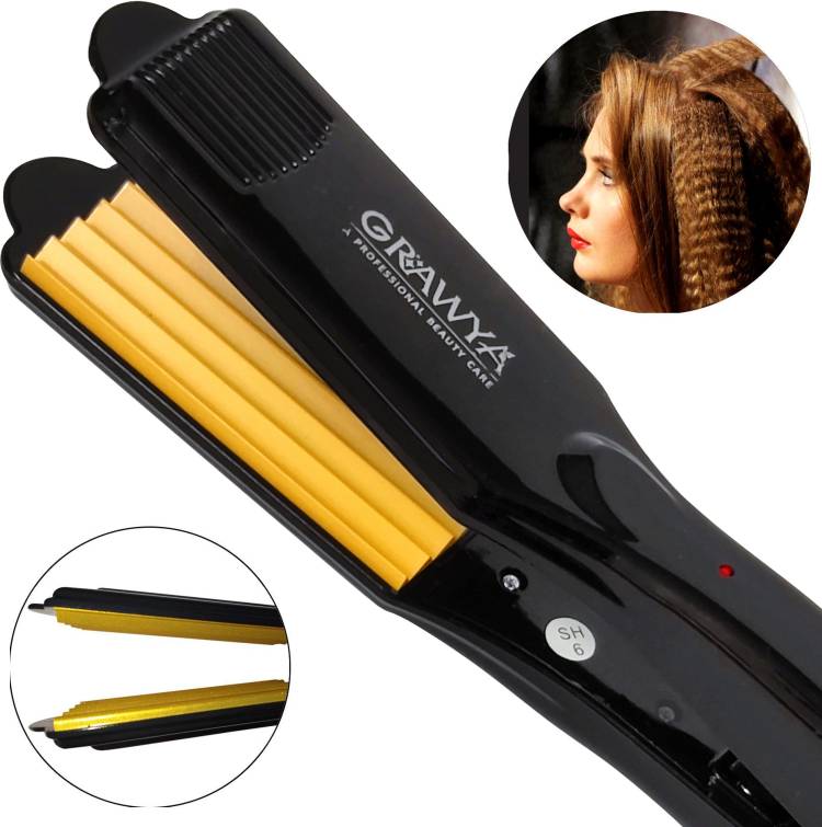 Professional rawya Hair Crimper With 4 X Ceramic Gold Coating Wide Plate Crimper for Women Electric Hair Styler Price in India