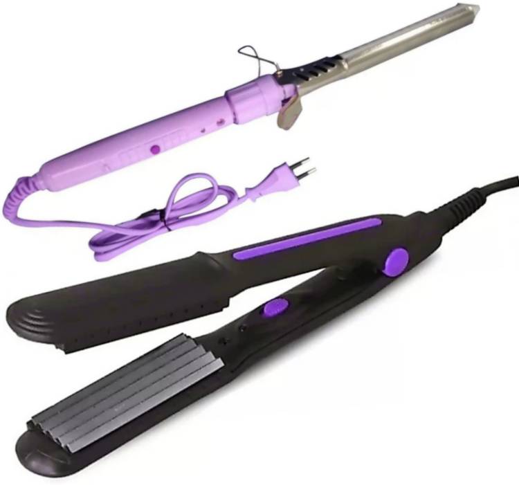 TOLERANCE 8006C Mini Crimper + V&G Hair Curling Iron (Color may vary ) Hair Styler Price in India