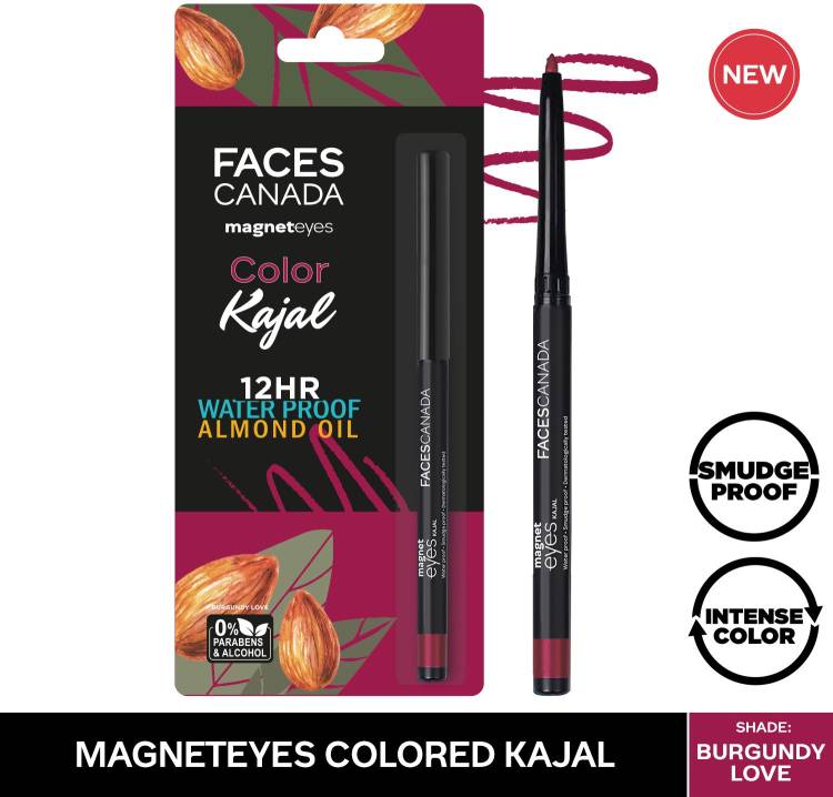 FACES CANADA Magneteyes Kajal Burgundy Love 04, 0.25gm Price in India