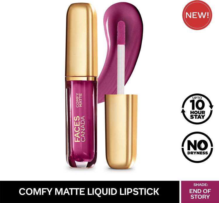 FACES CANADA Comfy Matte Lip Color, 10Hr Long Stay, Almond Oil, End Of Story 03 3ml Price in India