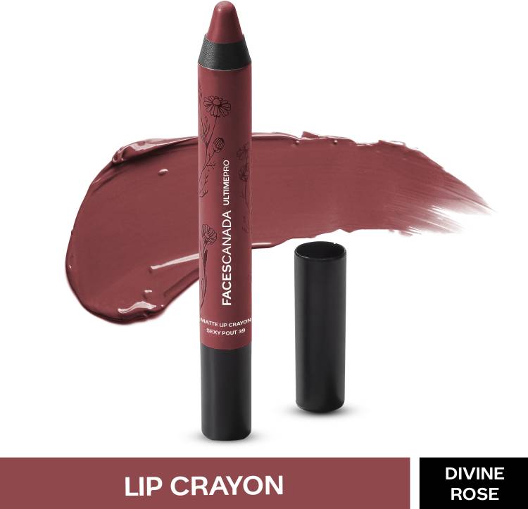 FACES CANADA Ultime Pro Matte lip crayon Divine Rose 14 2.8 gm Price in India