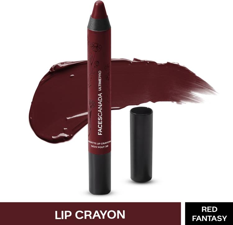 FACES CANADA Ultime Pro Matte Lip Crayon Red Fantasy 19 2.8 gm Price in India