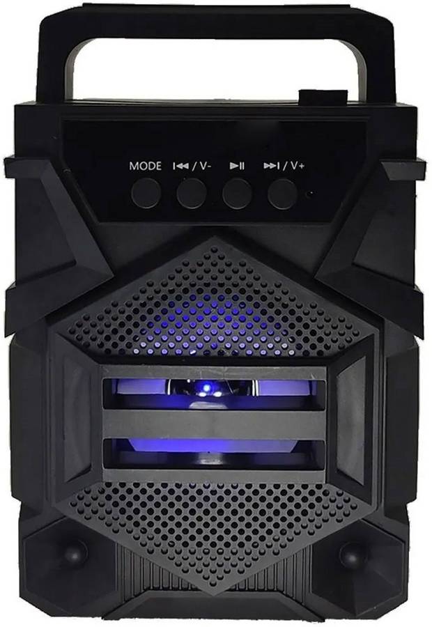 Worricow Portable Bluetooth Speaker Wireless Speakers with HD and Rich Bass DJ light Carry Handle-Travel Surround Sound Speaker Support Bluetooth, FM Radio, USB, Micro SD Card Reader, AUX 10 W Bluetooth Home Audio Speaker