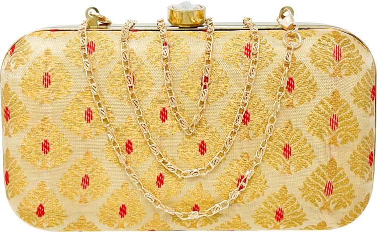 Party Beige  Clutch Price in India