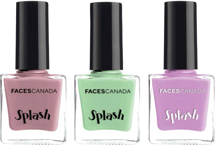 FACES CANADA Splash Nail Pack Of 3 Combo - Linty + Viola + Floral Dream Linty + Viola + Floral Dream Price in India