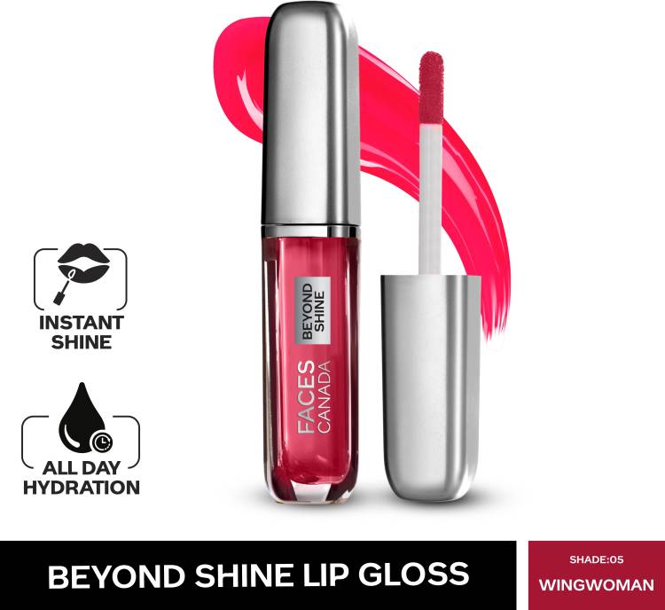 FACES CANADA Beyond Shine Lip Gloss Wingwoman 05 Long lasting Hydration Vegan I 3ml Price in India