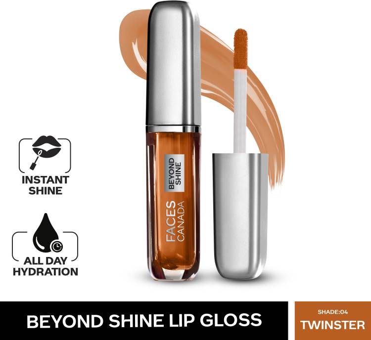 FACES CANADA Beyond Shine Lip Gloss Twinster 04 Long lasting Hydration Vegan I 3ml Price in India