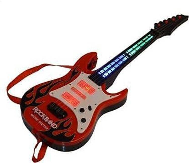 Sakshu Toys Music Toy Guitar Battery Operated Music and Lights Rock Band Guitar for kids