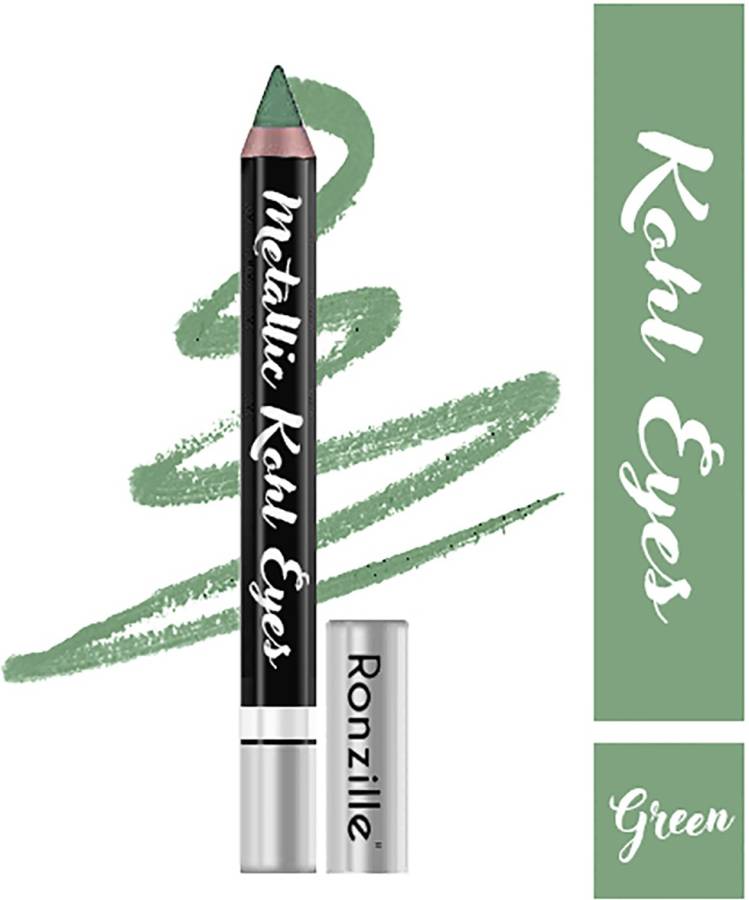 RONZILLE Metallic Kohl Eye Kajal Eyeliner Eyeshadow Pencil Green Price in India
